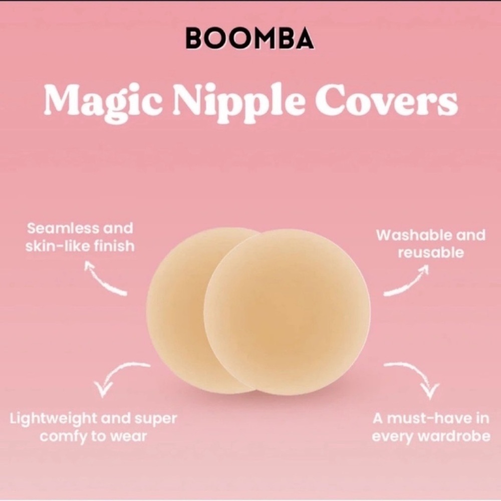 (PACK OF 4) Seamless Nude Silicone Reusable Nipple Covers (Beige) - Picture 7 of 9